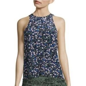 Rebecca Taylor Juliet 100% Silk Floral Sleeveless Top